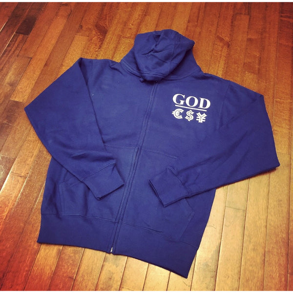 God Over Money ZipUp Hoodie Goliath's Gear